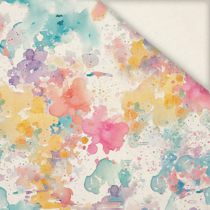 COLORFUL BLOTS - Slub Weave