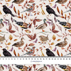 BIRDS PAT. 2 / WHITE (COLORFUL AUTUMN)