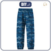 SOFTSHELL-HOSE (YETI) - CAMOUFLAGE - Kritzelei / classic blue (86/92)