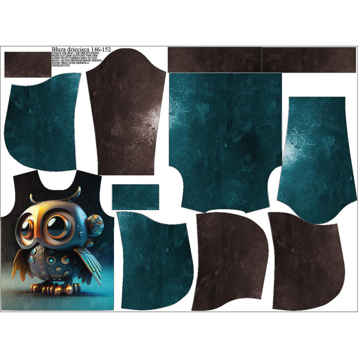 KID'S HOODIE (ALEX) - OWL wz.2  - sewing set (122/128)