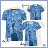 KINDER T-SHIRT- PFAU (CLASSIC BLUE)- Single Jersey (128-134)