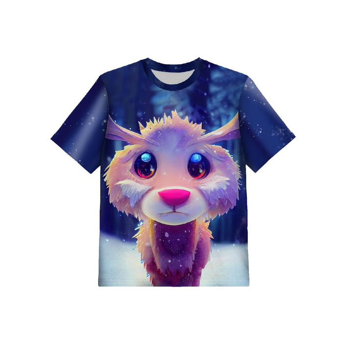 2-PACK - KID’S T-SHIRT - ANIMATED ANIMALS pat. 2 - sewing set (104/110)