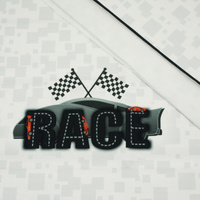 FAST WHEELS / race - panel looped knit