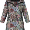 KIDS PARKA (ARIEL) - STAINED GLASS / aqua - softshell (134/140)