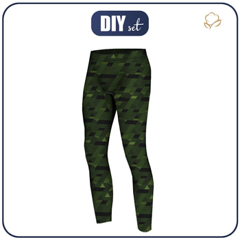 HERREN THERMO LEGGINGS (JACK) - GEOMETRISCHER CAMOUFLAGE M. 1 - Nähset L