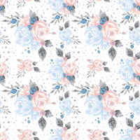 ICE FLOWER BOUQUET (ENCHANTED WINTER) - Viscose jersey