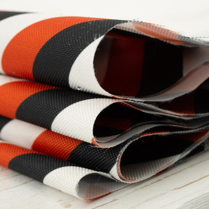 HALLOWEEN FISCHGRATMUSTER / dunkelrot- Wasserabweisende Webware