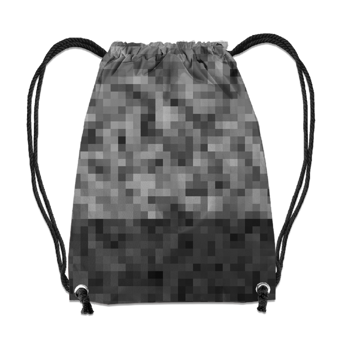 GYM BAG - PIXELS pat. 2 / grey - sewing set