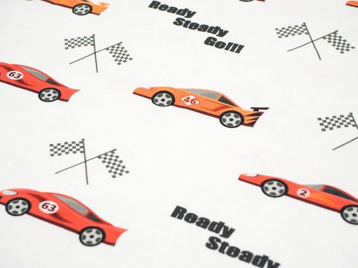 SCHNELLE SCHLITTEN / rot auf weiß - Sommersweat