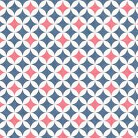 ROSETTES / blue - coral