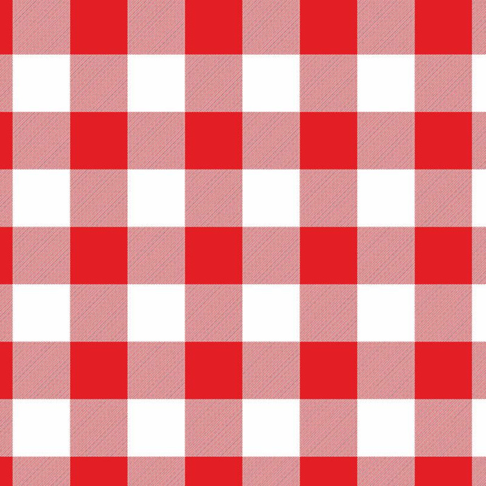 KRATA VICHY CZERWONA / biała - single jersey z elastanem TE210