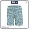 KID`S SHORTS (RIO) - TURTLES AND JELLYFISH (BLUE PLANET) - looped knit fabric (146/152)