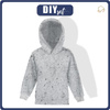 KID'S HOODIE - CONCRETE - looped knit fabric (98/104)