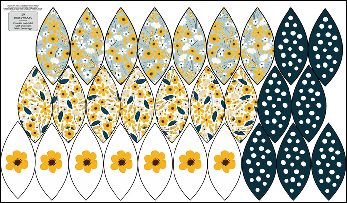 7 OSTEREIER NÄHSET - BLÜMCHEN M. 3