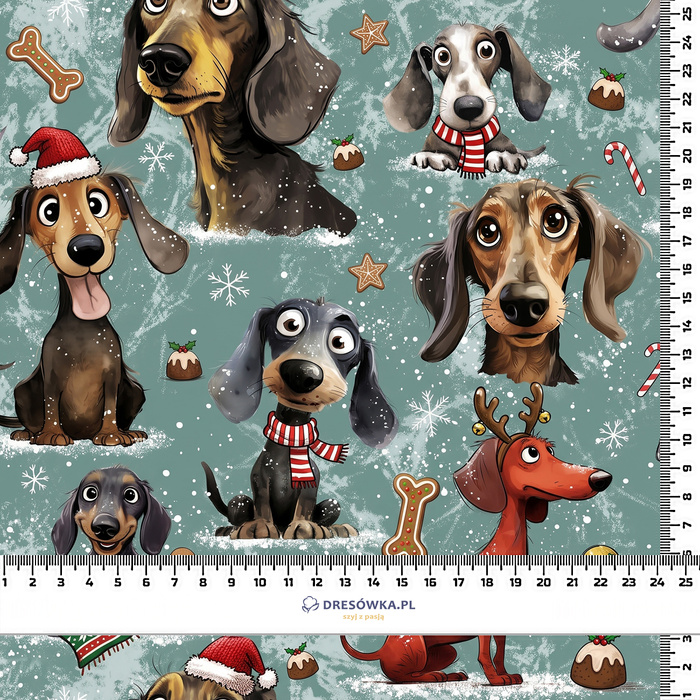 DOGS WZ. 3 / CHRISTMAS - Viscose jersey