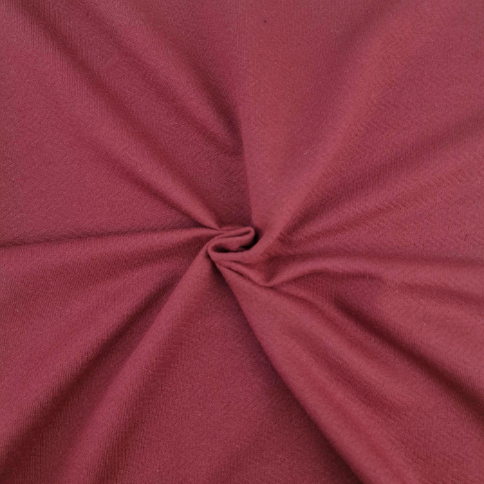 50cm Wendbarer French Terry mit Fischgrätmuster - DUNKELROT/ / MR-20  (P290j)
