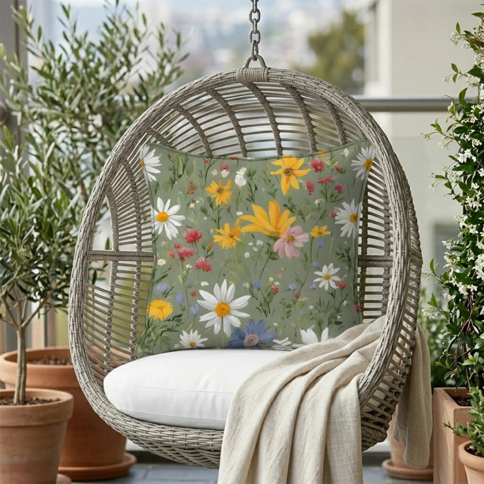 FLOWERS MEADOW WZ. 3 - Minky-Plüsch