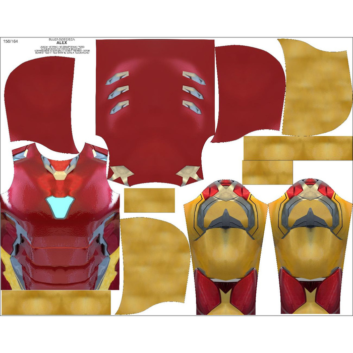 KID'S HOODIE (ALEX) - SUPERHERO PAT. 3 - sewing set (98/104)