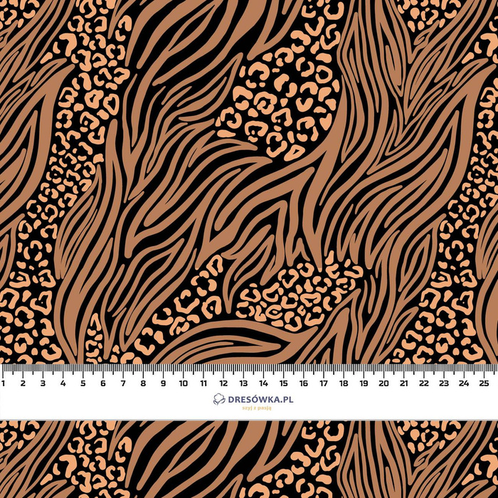 ANIMALS MIX / karamell - Baumwoll Webware