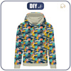 BLUZA DAMSKA (POLA) CLASSIC Z KAPTUREM - KOLOROWE MORO wz. 2 - dzianina pętelkowa XXXL