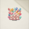 CUTE PIGS - Panel (60cm x 50cm)  Polster- Velours