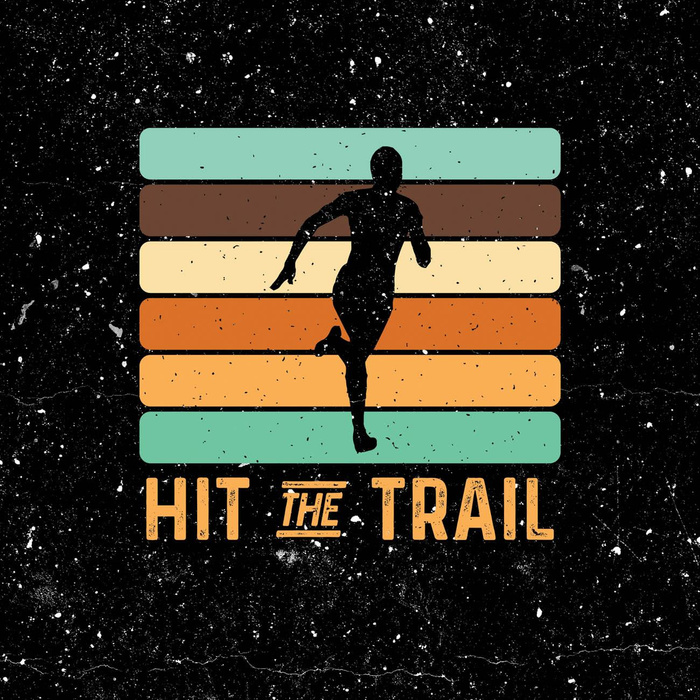 HIT THE TRAIL / black - panel (75cm x 80cm)