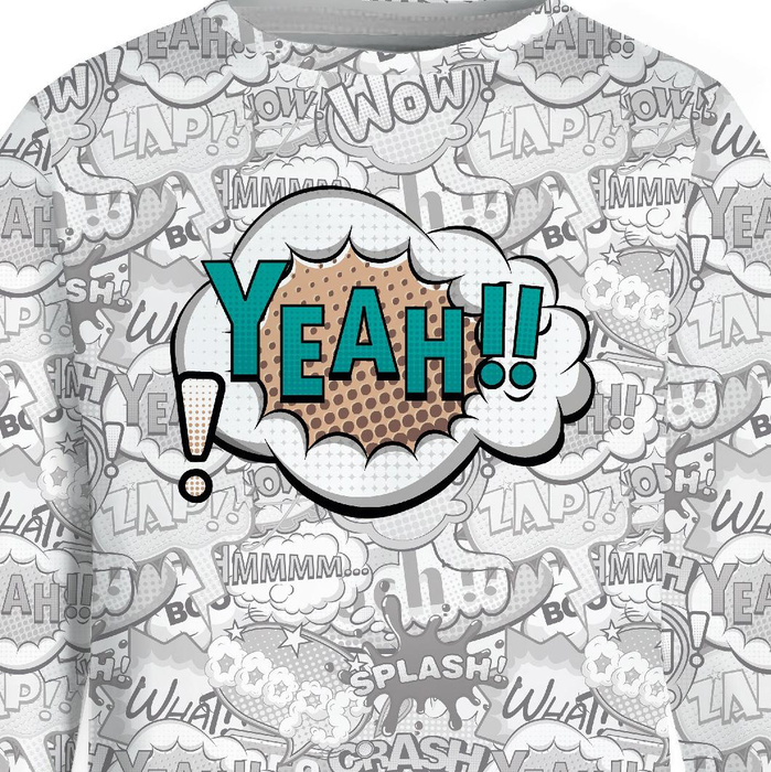 Longsleeve - KOMIKS / yeah (kolorowy) - single jersey (146/152)