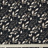 LEAVES pat. 13 / black - Cotton woven fabric