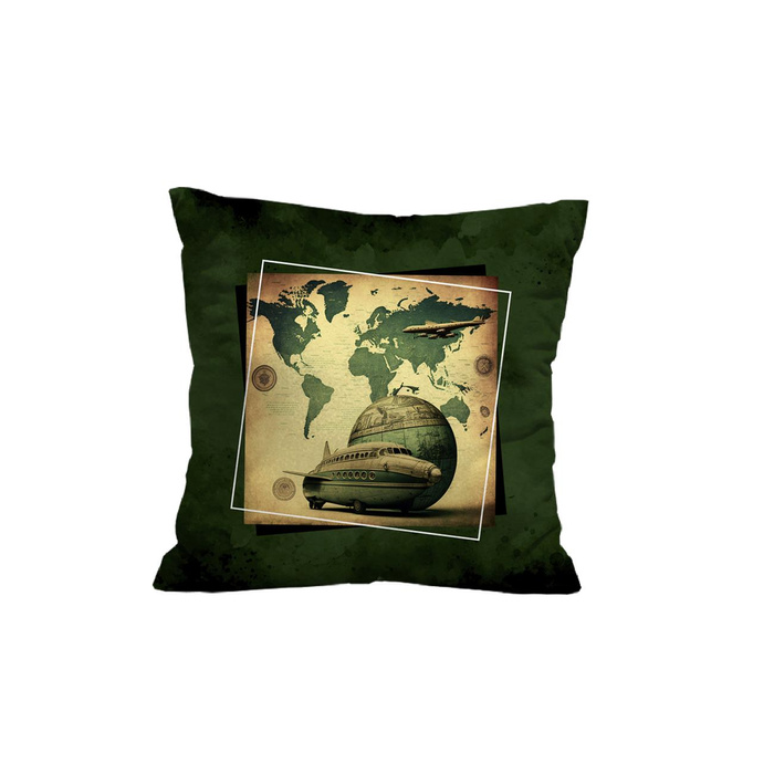 PILLOW 45X45 - TRAVEL TIME PAT. 4 - front + back