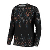 WOMEN'S SWEATSHIRT (HANA) BASIC - LEAVES PAT. 3 / BLACK - looped knit fabric ITY - XXL