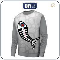 BASIC HERREN SWEATSHIRT (OREGON) - FISCH PABLO (DIA DE LOS MUERTOS) - Nähset L