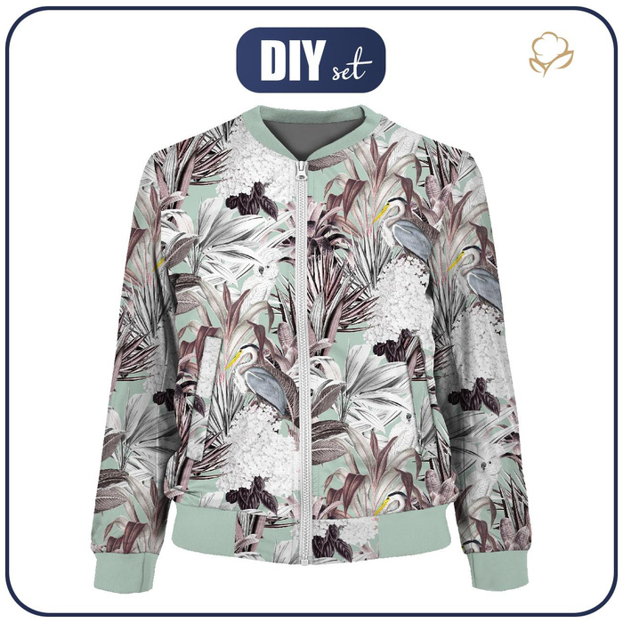 DAMEN BOMBERJACKE (KAMA) - LUXE TROPICAL M. 1 - Nähset XL