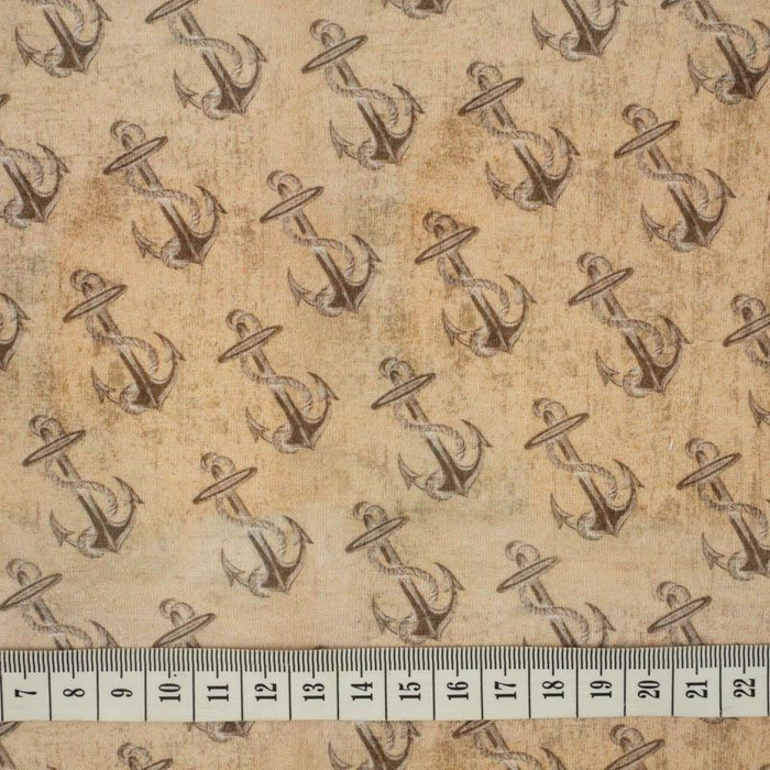 ANCHORS pat. 2 (SEA ABYSS) - Waterproof woven fabric