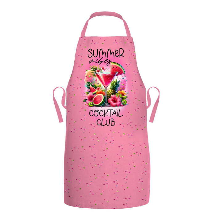 FARTUSZEK - SUMMER COCKTAIL - zestaw do uszycia- tkanina obrusowa