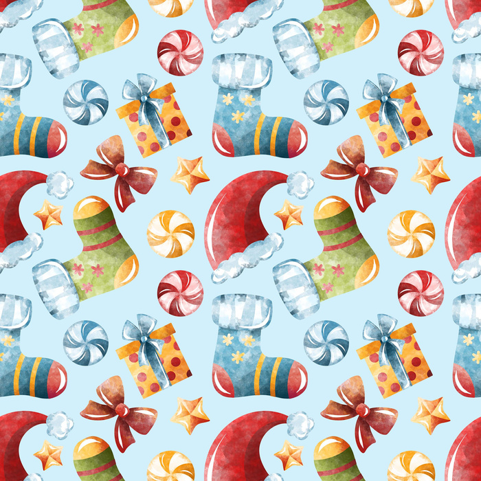 CHRISTMAS MIX pat. 2 (CHRISTMAS SEASON) - brushed knitwear with elastane ITY