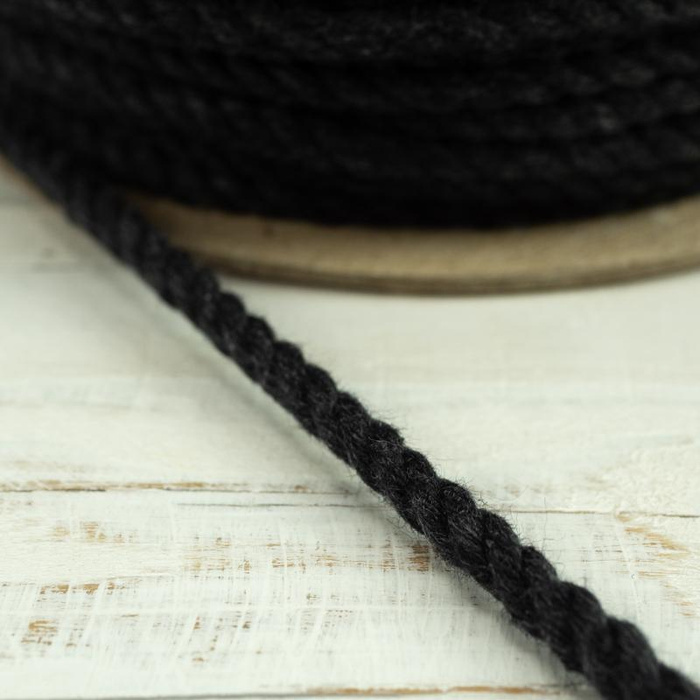 Baumwollkordel gedreht 3 mm - graphit