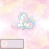 JEDNOROŽEC (KOUZELNÁ ZEMĚ) - panoramic panel teplákovina (60cm x 155cm)