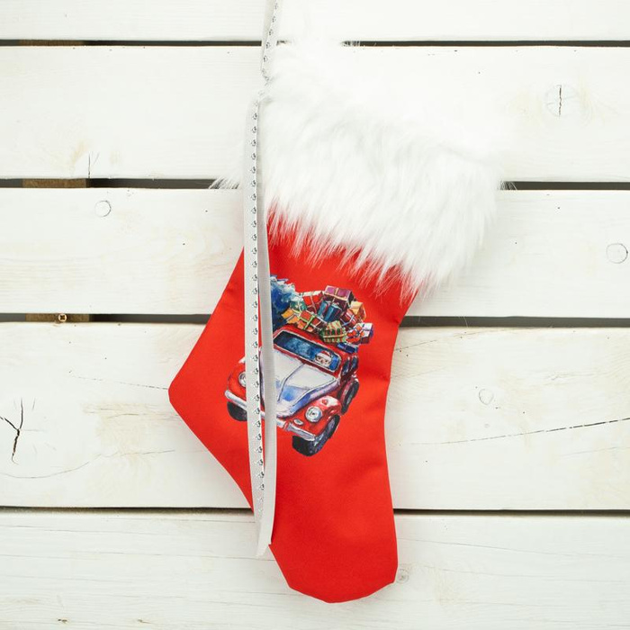 WEIHNACHTSSOCKE - WEIHNACHTSMANNS SUPERSCHLITTEN / grau