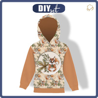 KINDER HOODIE (ALEX) - EICHHÖRNCHEN UND BLÄTTER Ms. 1 (HERBST IM WALD) - Nähset