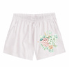 PAJAMAS-SHORTS - Hydrangeas / white - M