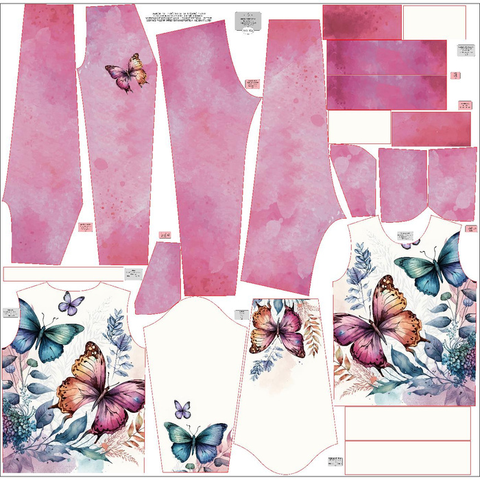 Jogginganzug für Kinder (MILAN) - BUTTERFLY M. 2 - Nähset (122/128)