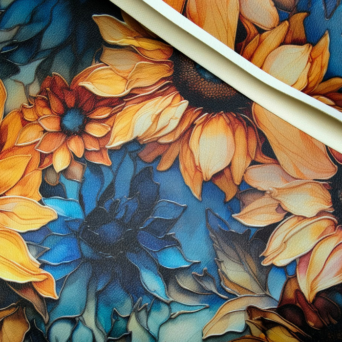 Sunflowers wz. 9 (46 cm x 50 cm) - thick pressed leatherette