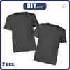 2-PACK - BASIC KID’S T-SHIRT - GRAPHITE - sewing set