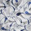 LEAVES pat. 5 (classic blue) - Cotton muslin