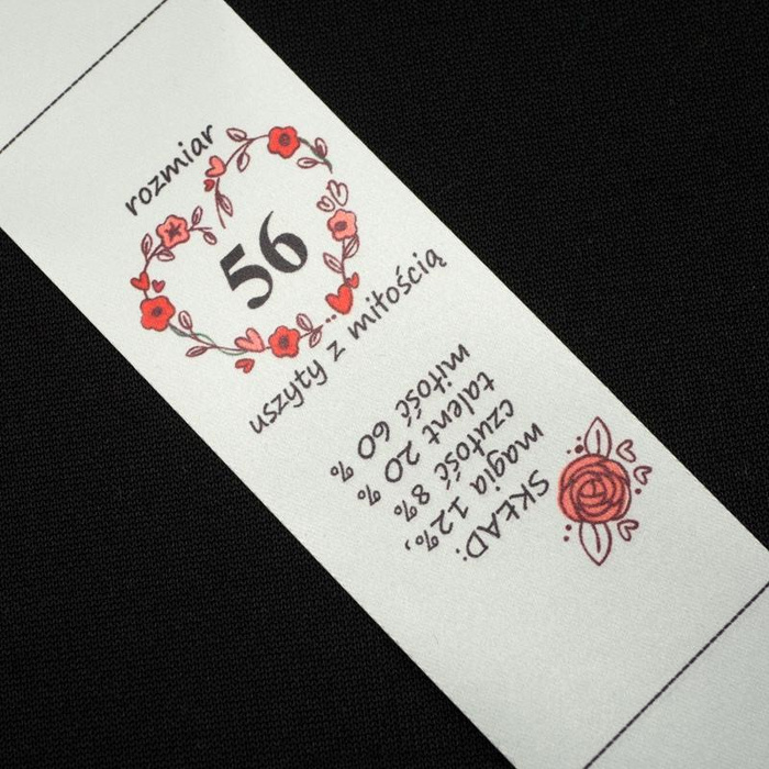 Mädchen Textillabel - Größe 62 - 4 Stck Set