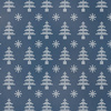 CHRISTMAS TREES AND SNOWFLAKES / (acid) dark blue (NORWEGIAN PATTERNS) - looped knit fabric