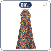 DRESS "DALIA" MAXI (XXS-XS) -  FLOWERS pat.41 - sewing set