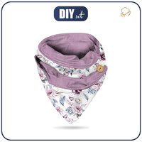 ŠÁTEK PLETENEC - akvarel kytice vzor 2