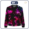 WOMEN’S BOMBER JACKET (KAMA) - FLOWERS / GALAXY - sewing set XL