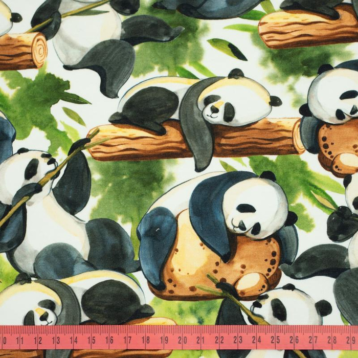 PANDAS ON BAMBOO - looped knit SP250